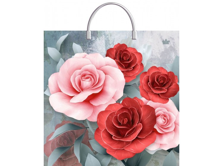 Мешок ПВД (пласт.руч) 350*360 (85мкр) Аромат роз